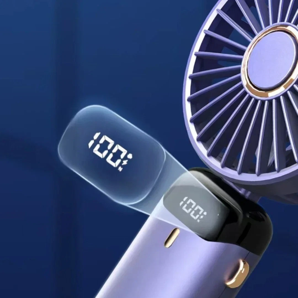 Mini Hand-held Fan Portable Folding Desk Fan Cooler Cooling USB Rechargeable Fan