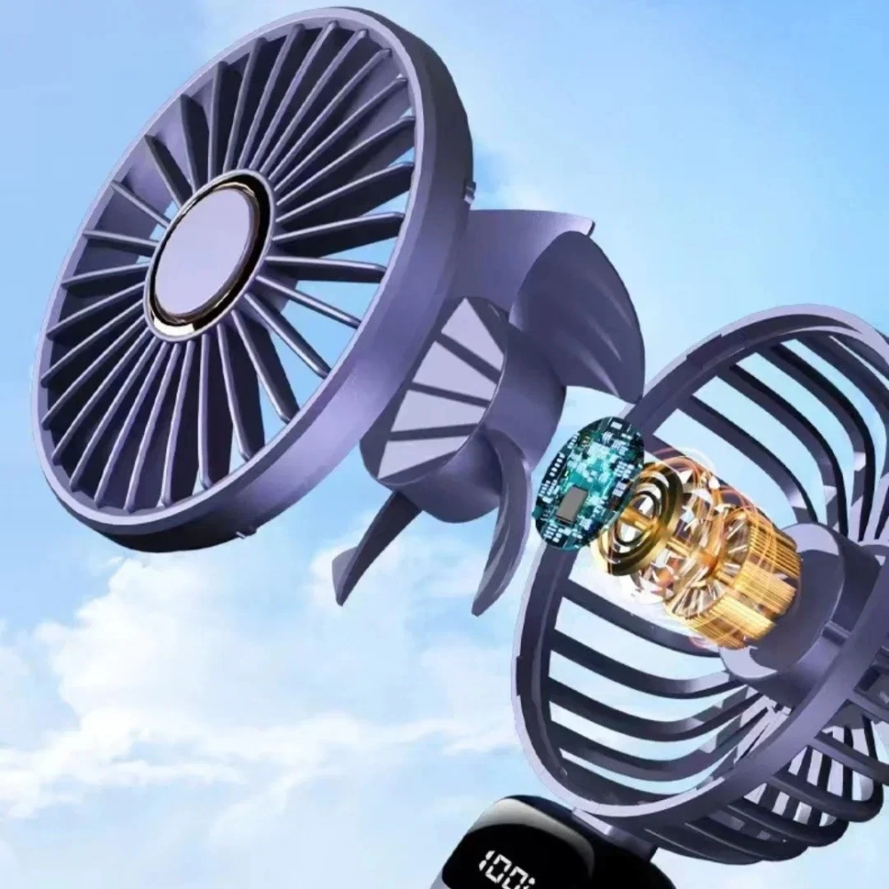 Mini Hand-held Fan Portable Folding Desk Fan Cooler Cooling USB Rechargeable Fan