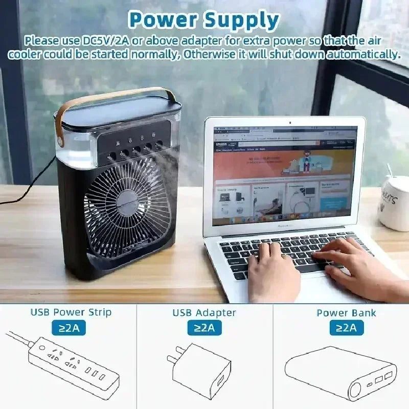 Fan Air Conditioner with Led Night Light