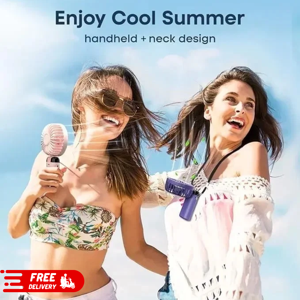 Mini Hand-held Fan Portable Folding Desk Fan Cooler Cooling USB Rechargeable Fan